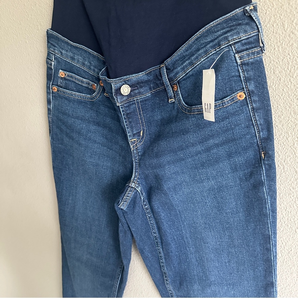 NWT Gap Maternity Blue Jeans 28/6 Long - Picture 2 of 9